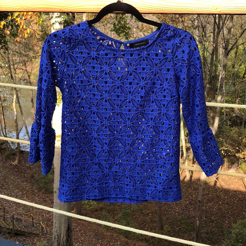 Atmosphere Woven Top Royal Blue